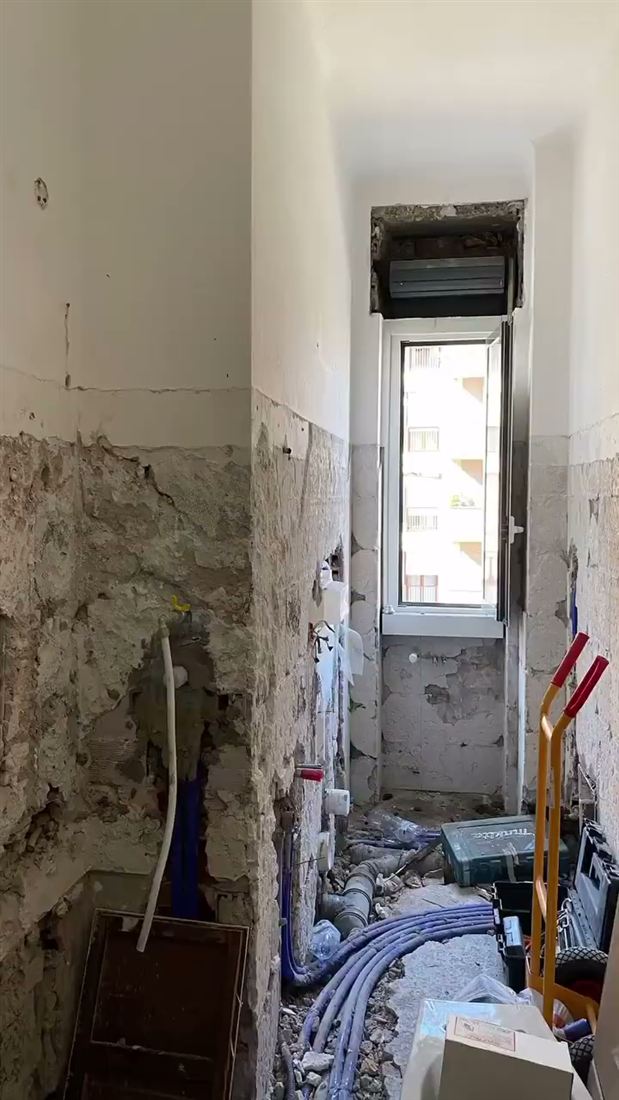 Demolizione durante ristrutturazione completa